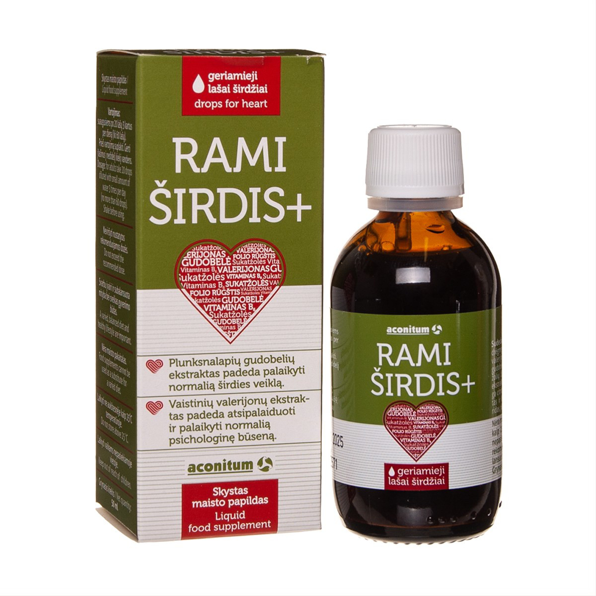 RAMI ŠIRDIS +, geriamieji lašai, 50 ml