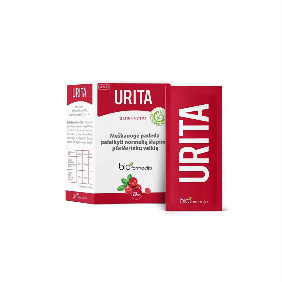 URITA, milteliai, 20 vnt.