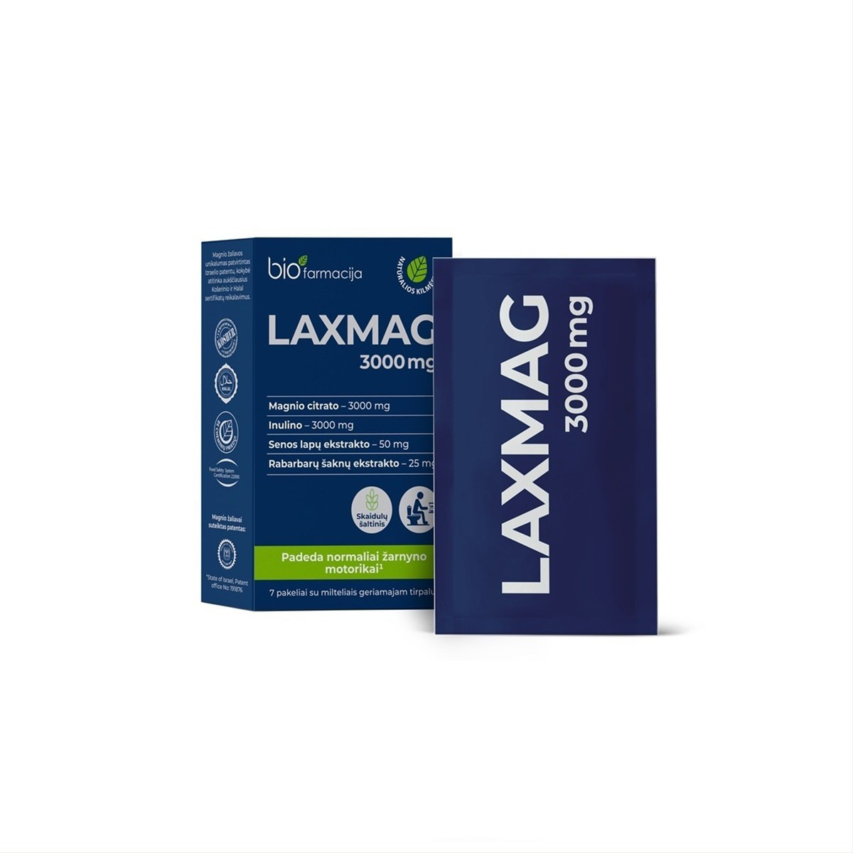 LAXMAG 3000 mg, milteliai geriamajam tirpalui, N7
