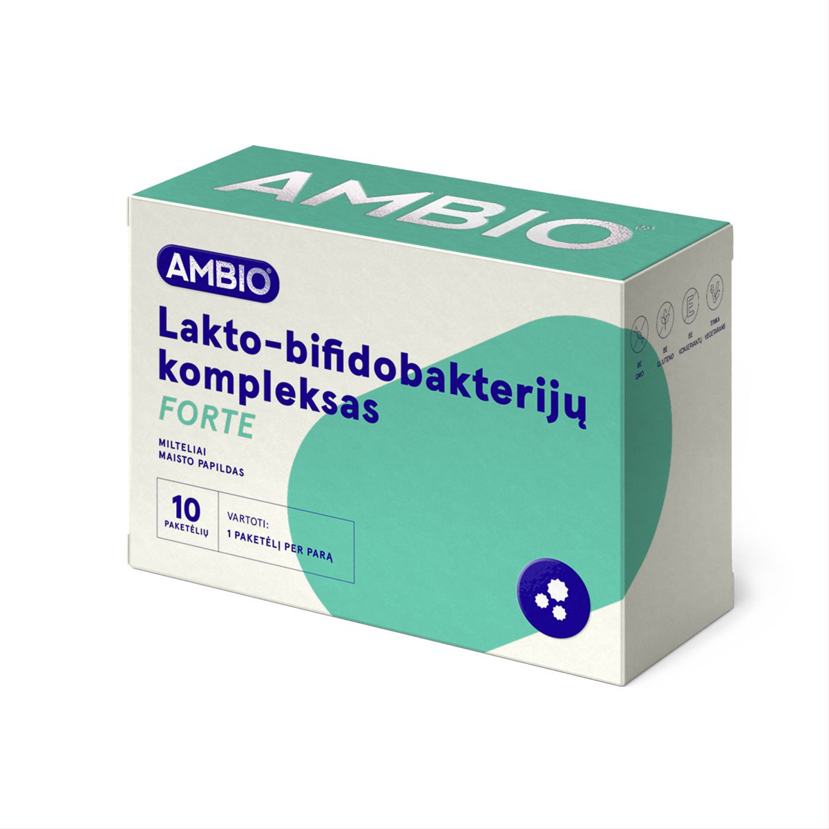 AMBIO LAKTO-BIFIDOBAKTERIJŲ KOMPLEKSAS FORTE, 10 paketėlių miltelių
