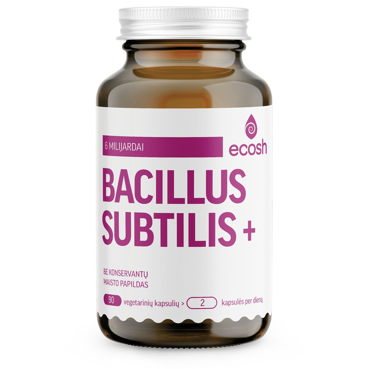 ECOSH BACILLUS SUBTILIS PLIUS, 90 kapsulių