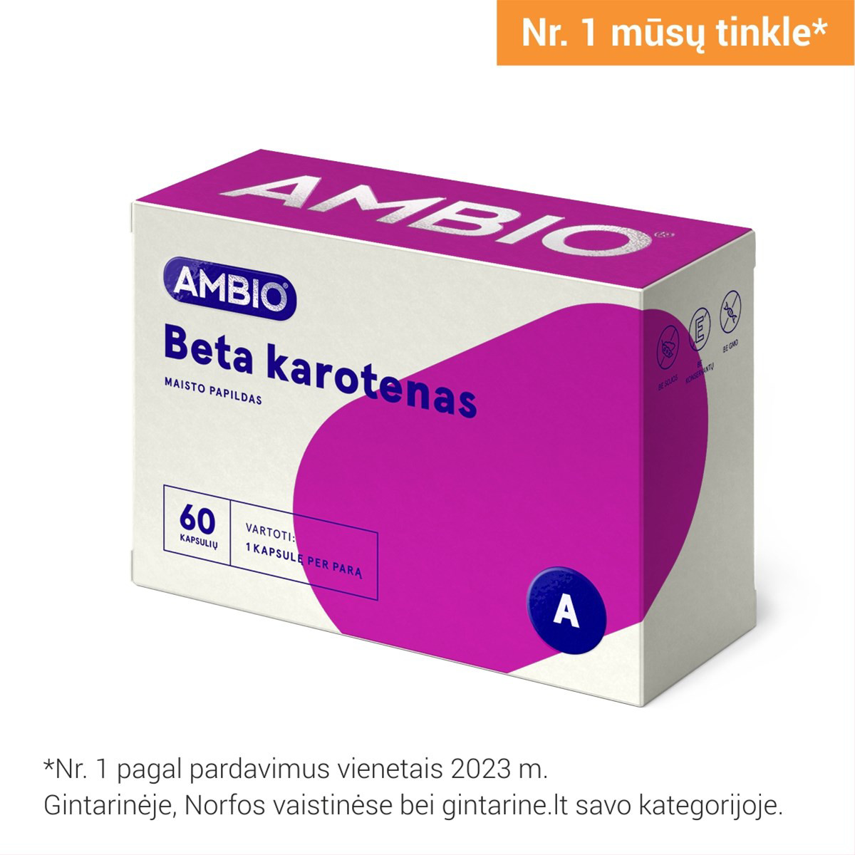 AMBIO BETA KAROTENAS, 60 kapsulių