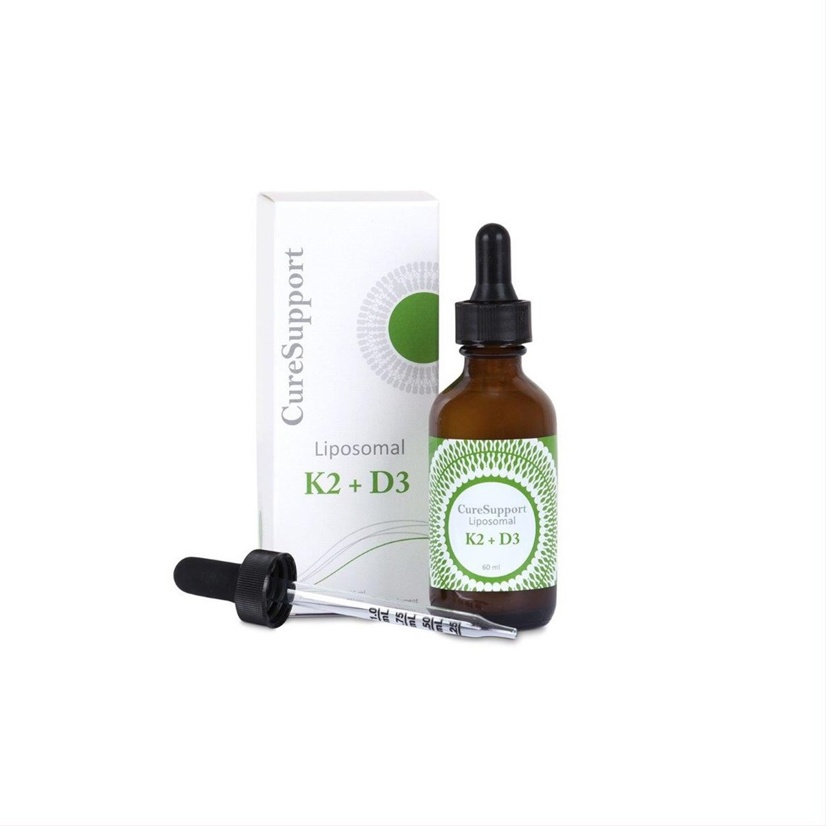 CURESUPPORT vitaminai K2 + D3 liposomose, 60 ml