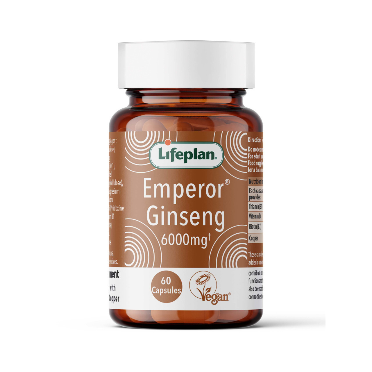 LIFEPLAN EMPEROR GINSENG, kininis ženšenis su vitaminais, 60 kapsulių