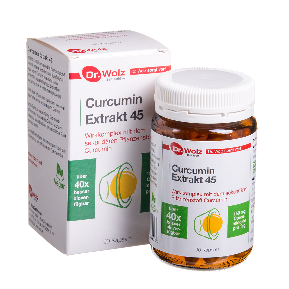 DR. WOLZ CURCUMIN EXTRACT 45, 90 kapsulių