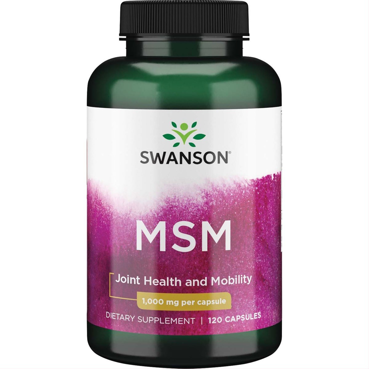 SWANSON MSM, 1000 mg, 120 kapsulių