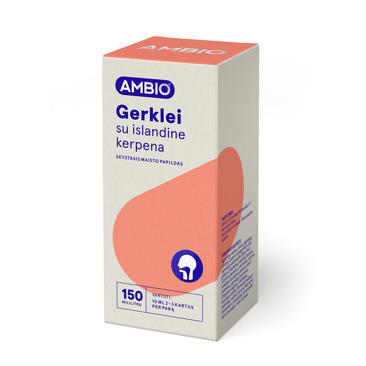 AMBIO GERKLEI SU ISLANDINE KERPENA, sirupas, 150 ml