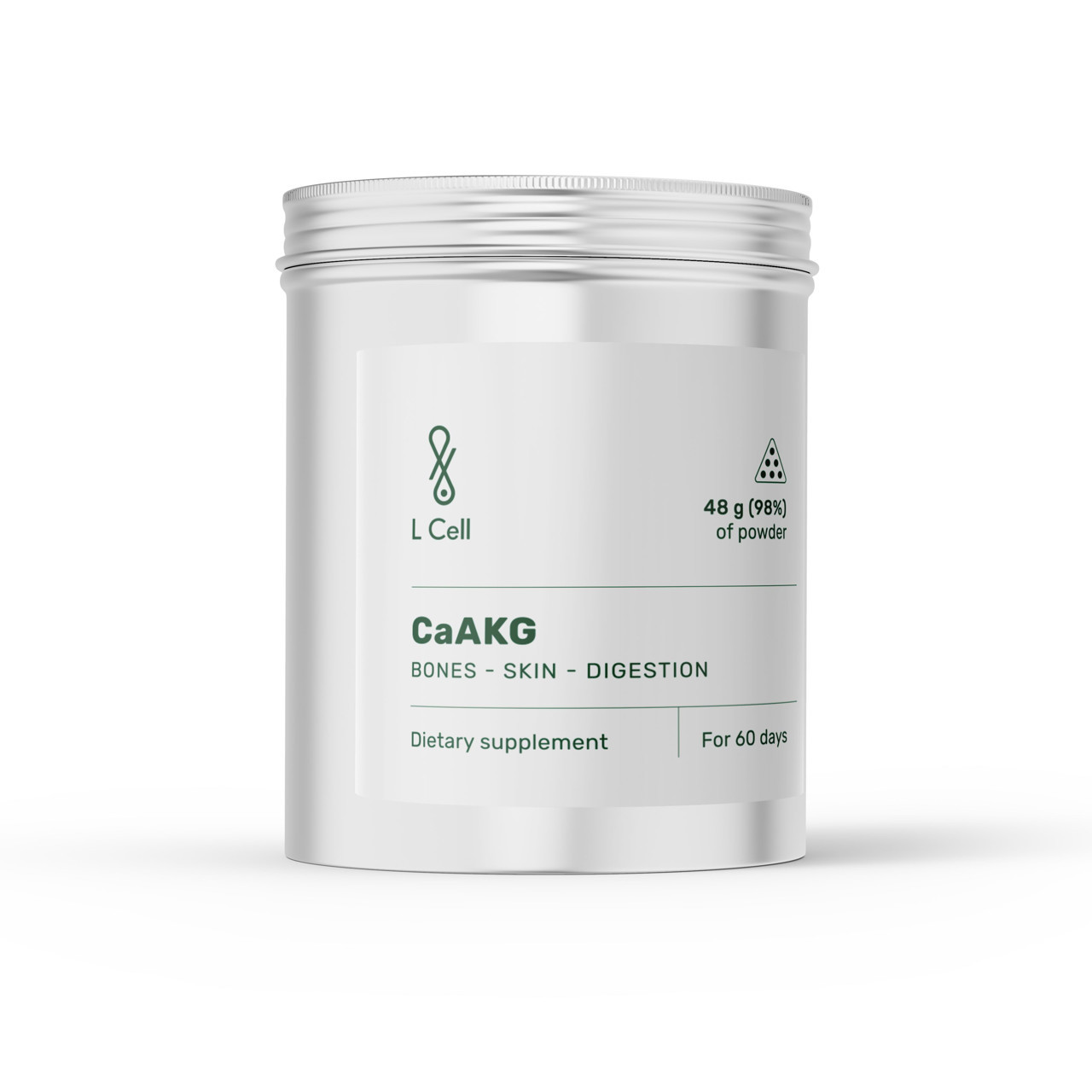 L Cell CaAKG, maisto papildas, 800mg, milteliai, 48g