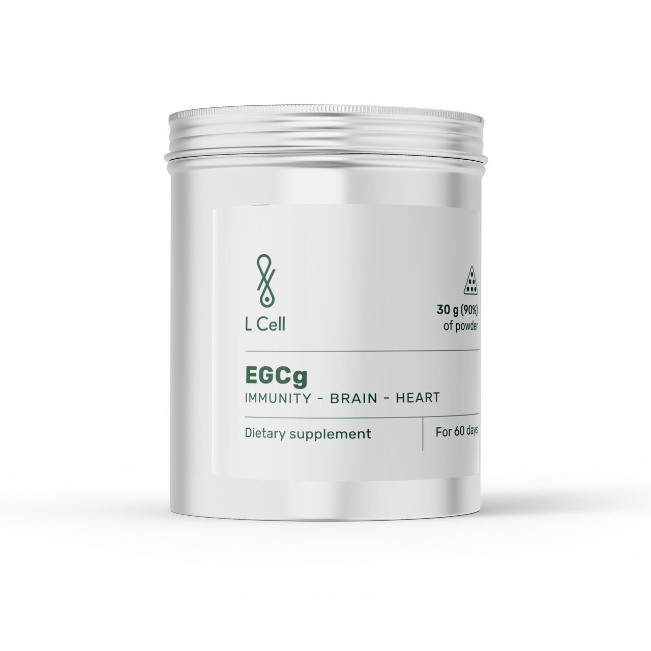 L Cell EGCg, maisto papildas, 500mg, milteliai, 30g