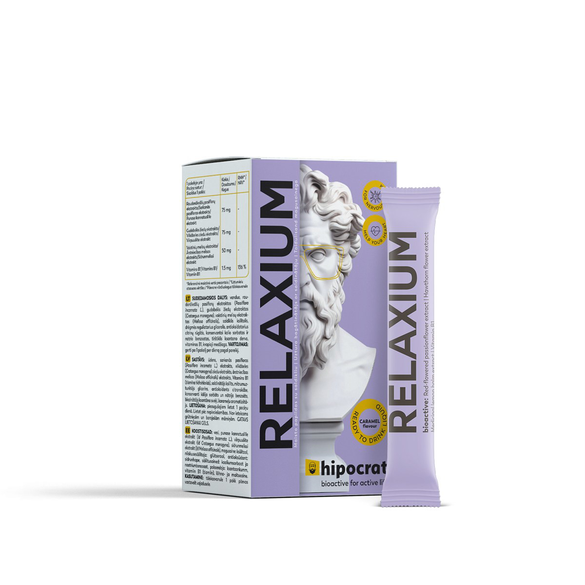 HIPOCRAT RELAXIUM, gelis, 10 pakelių