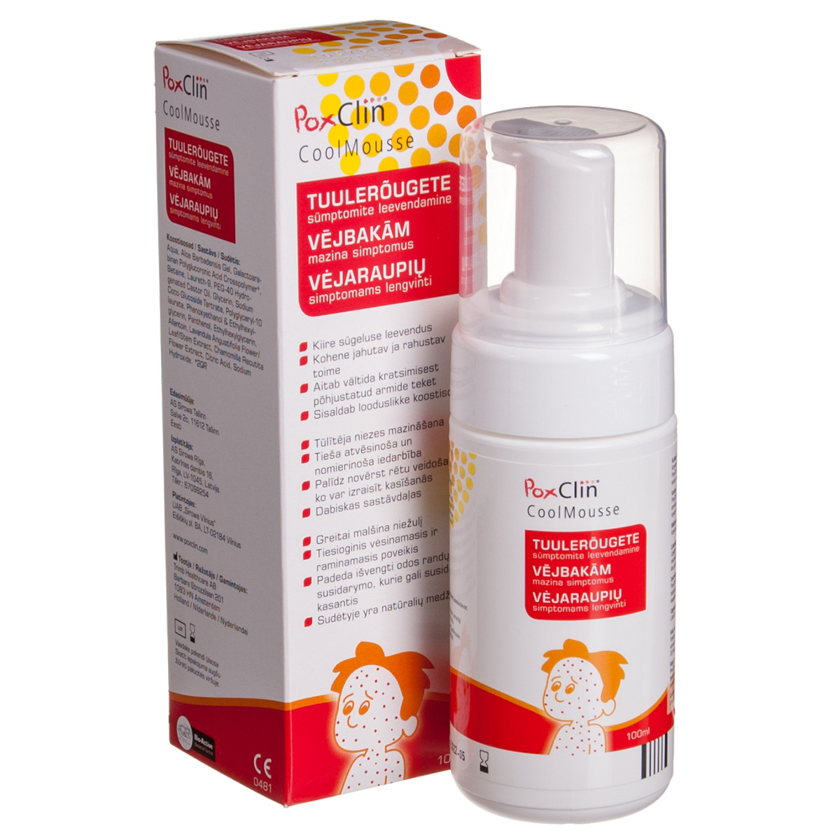 POXCLIN COOLMOUSSE, vėsinamosios putos, 100 ml