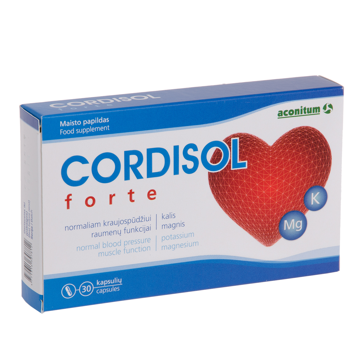 CORDISOL FORTE, 30 kapsulių