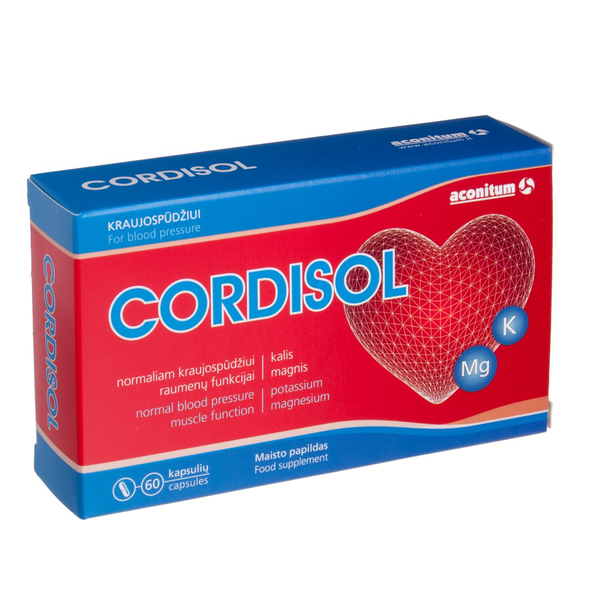 CORDISOL, 60 kapsulių