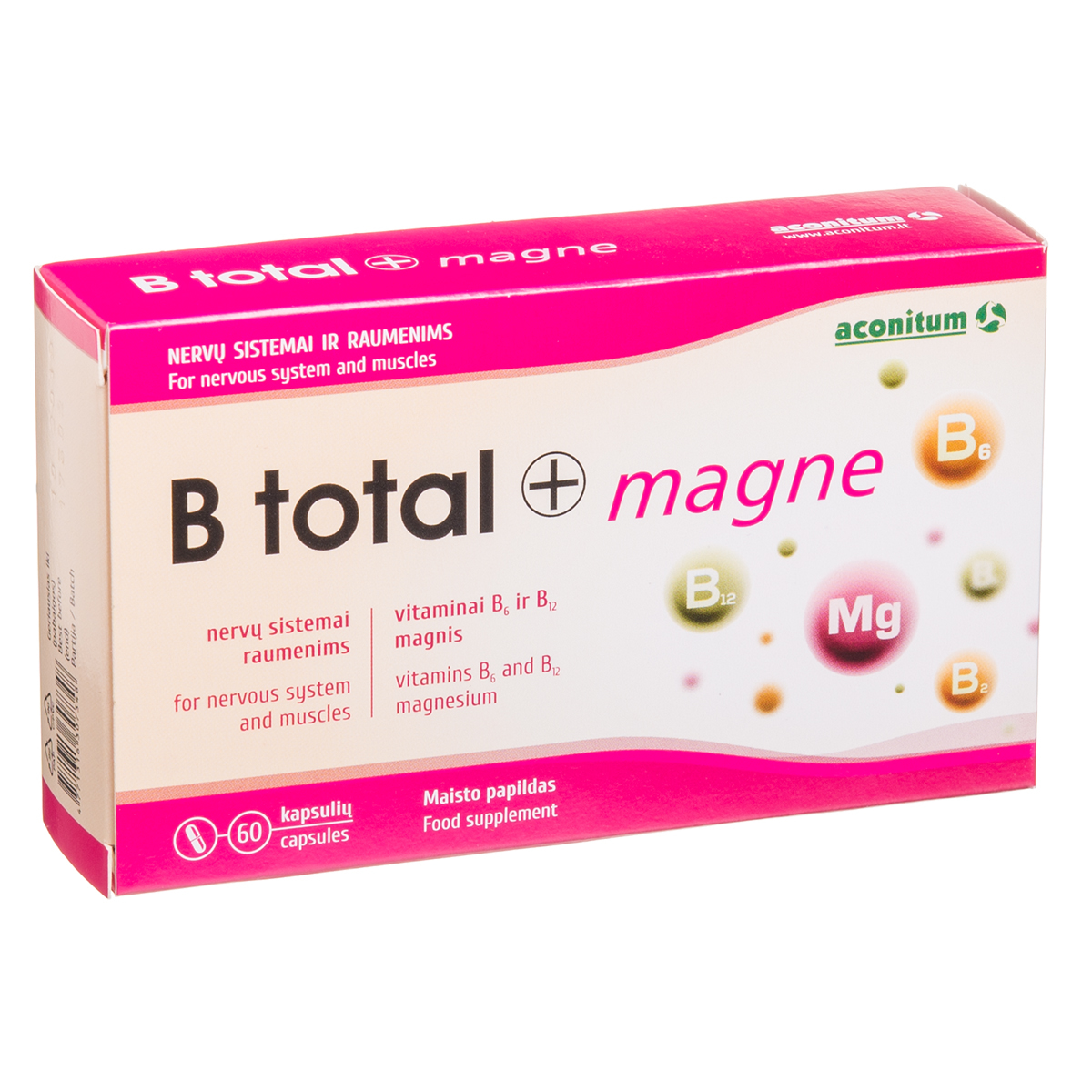 B TOTAL + MAGNE, 60 kapsulių