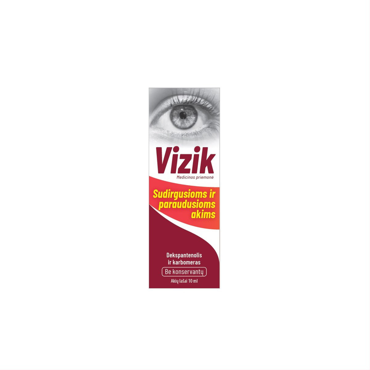 VIZIK, akių lašai sudirgusioms ir paraudusioms akims, 10 ml