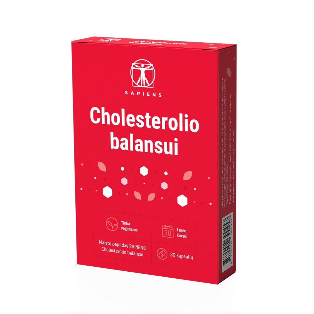 SAPIENS, Cholesterolio balansui, 30 kapsulių