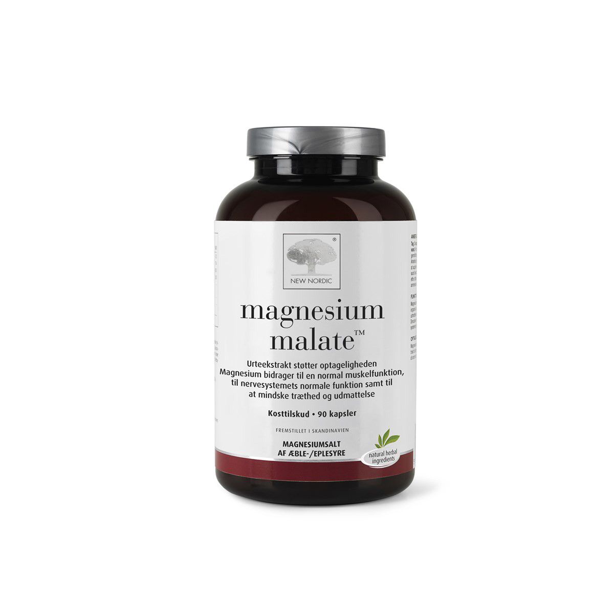 NEW NORDIC MAGNESIUM MALATE, 90 kapsulių