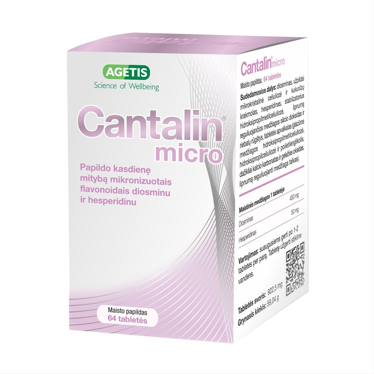 CANTALIN MICRO, 64 tabletės