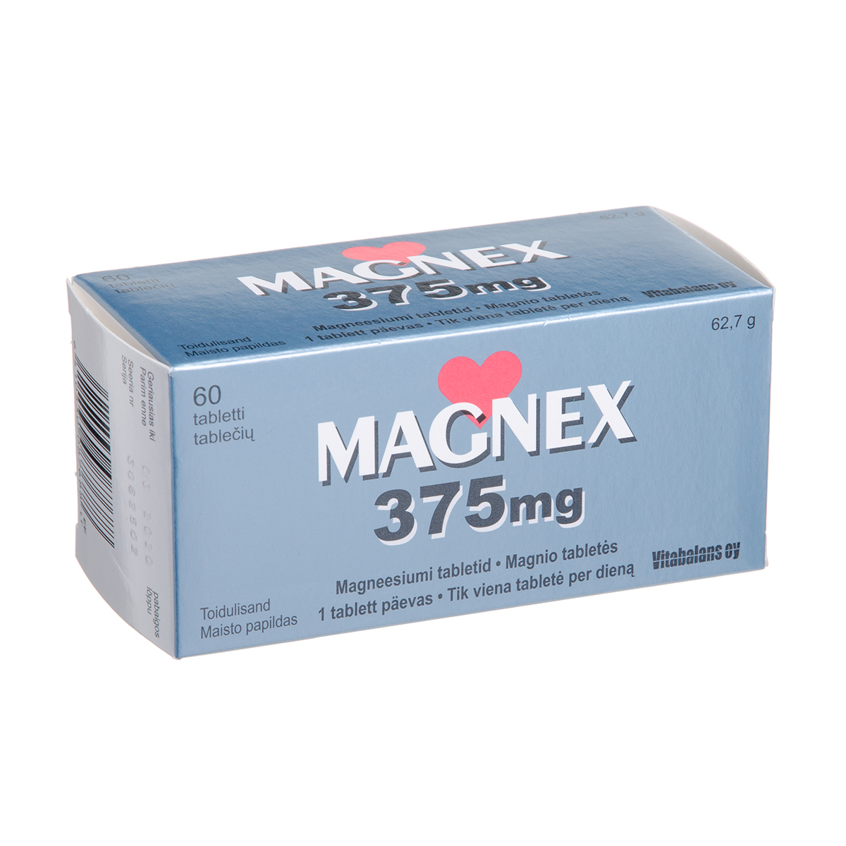 MAGNEX, 375 mg, 60 tablečių