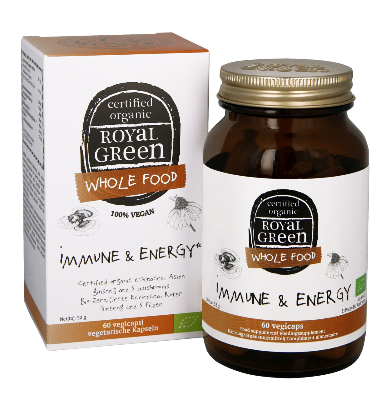ROYAL GREEN BIO ENERGIJA IR IMUNITETAS, 60 kapsulių