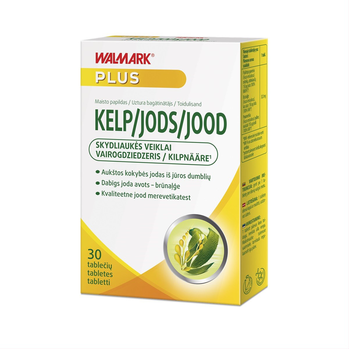 WALMARK KELP, 0,15 mg, 30 tablečių