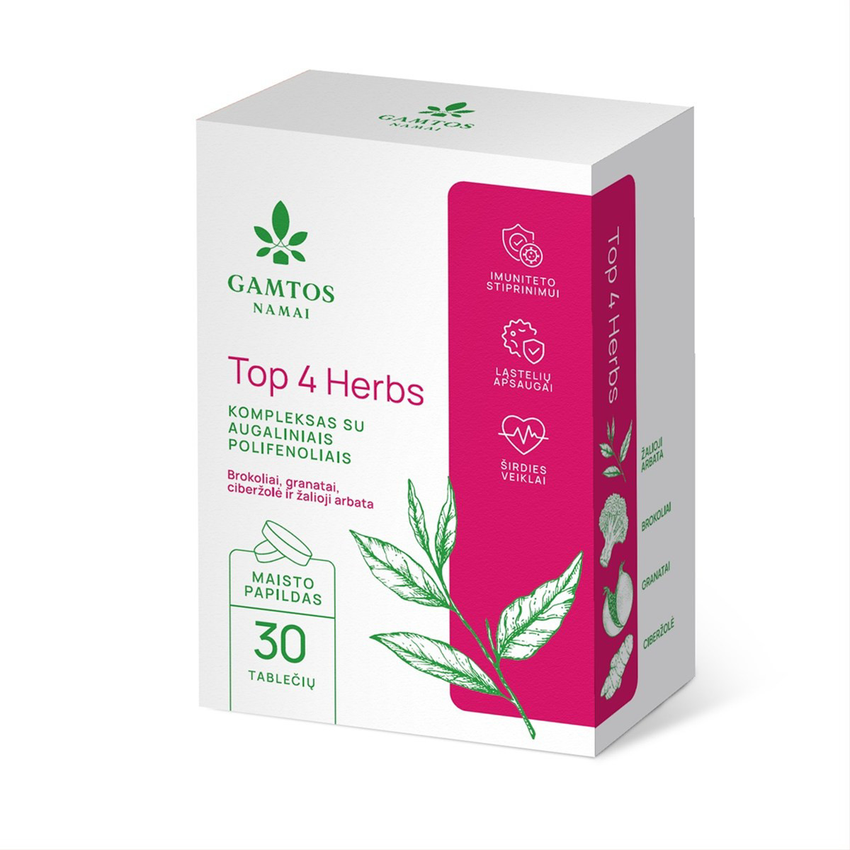 GAMTOS NAMAI TOP 4 HERBS, 30 tablečių