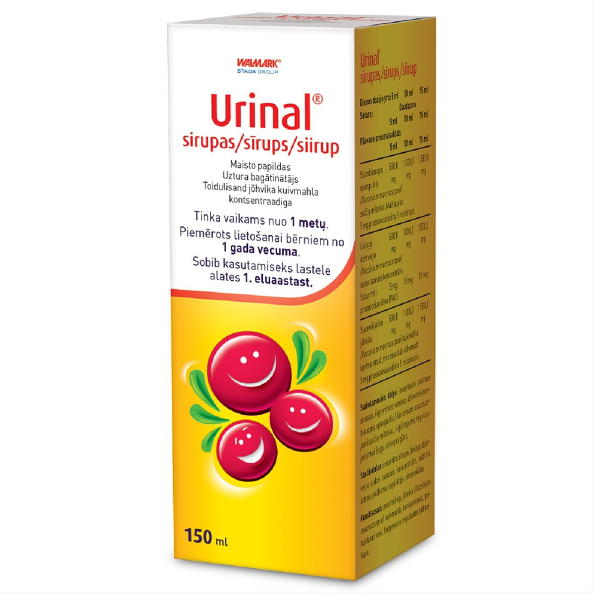 URINAL, sirupas, 150 ml