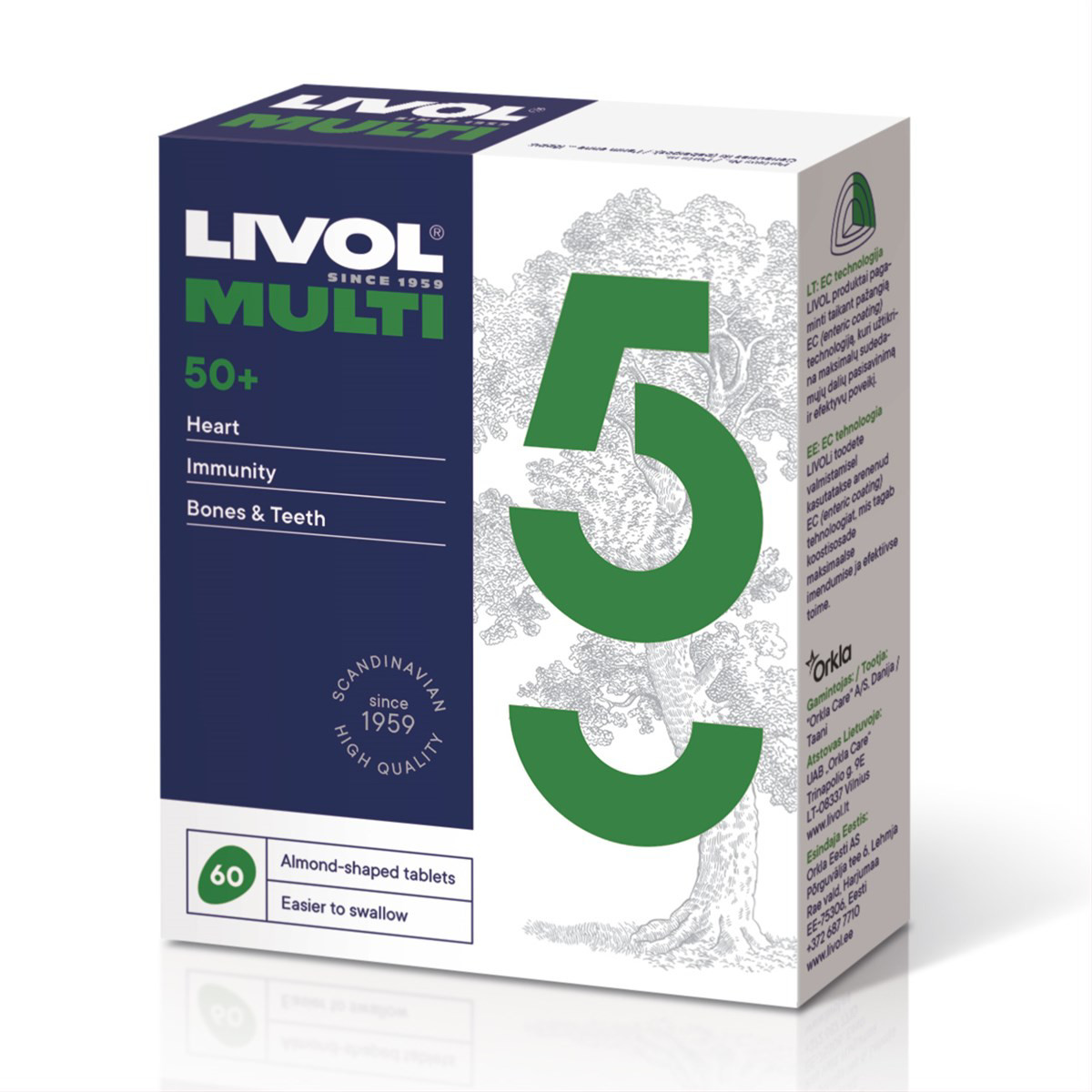 LIVOL MULTI SUAUGUSIEMS 50+, 60 tablečių