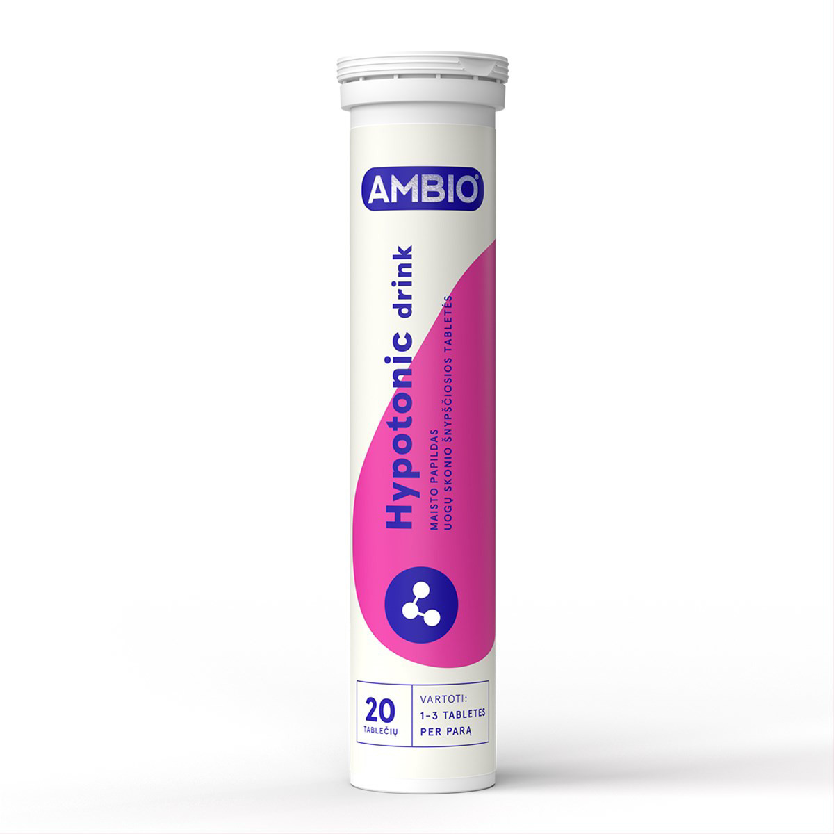 AMBIO HYPOTONIC DRINK (UOGŲ SKONIO), 20 tirpiųjų tablečių