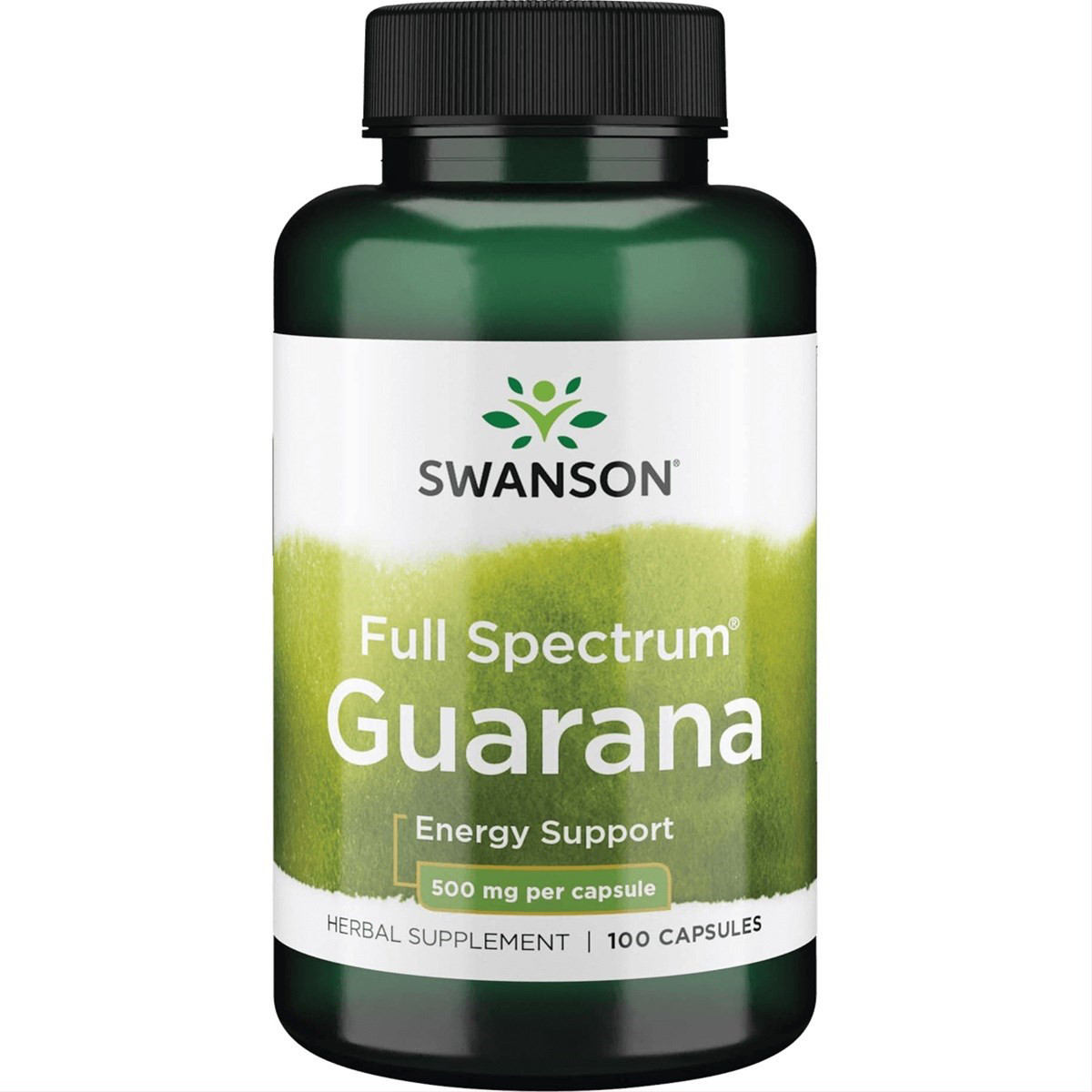 SWANSON GUARANA, 500 mg, 100 kapsulių