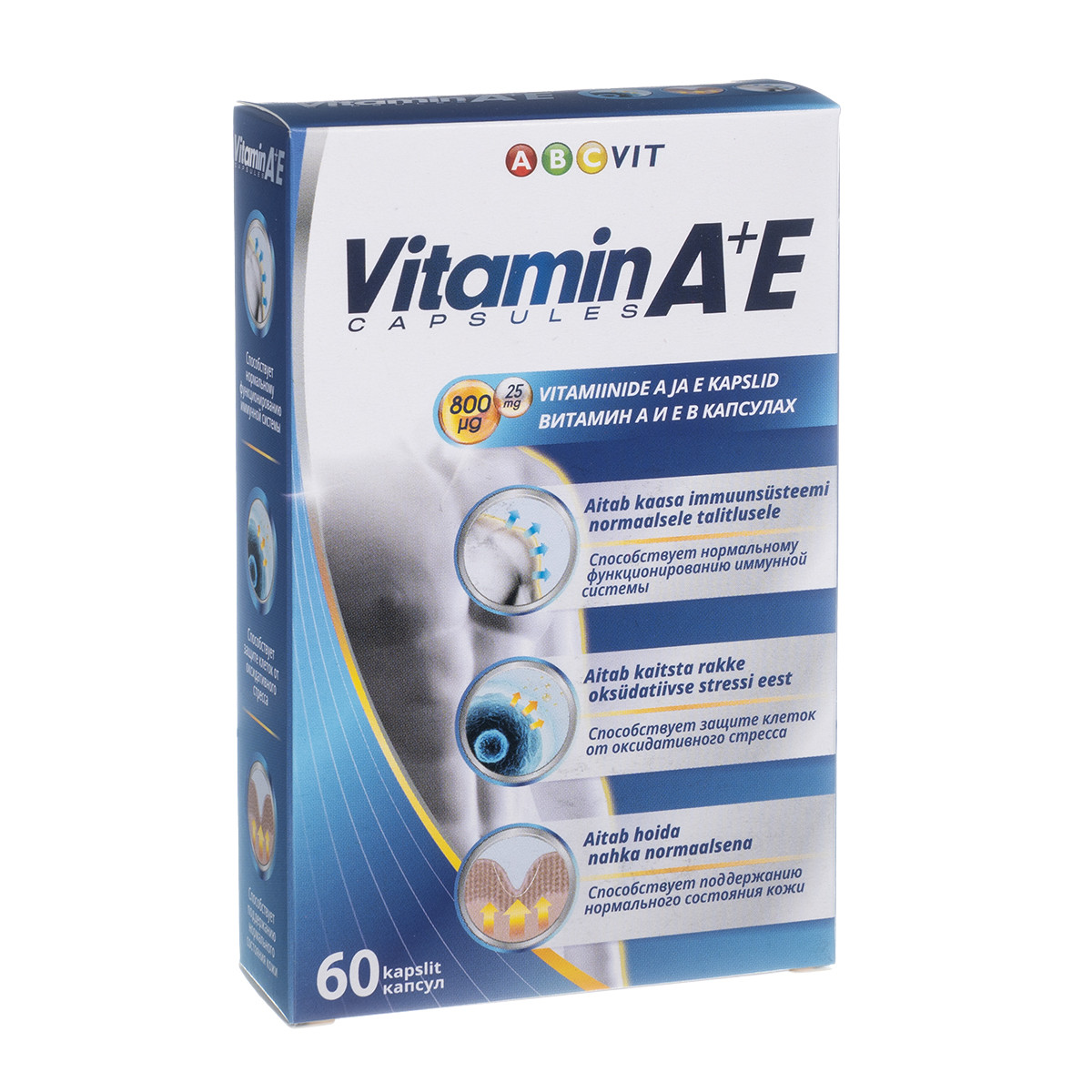 ABC VIT VITAMINAI A IR E, 60 kapsulių