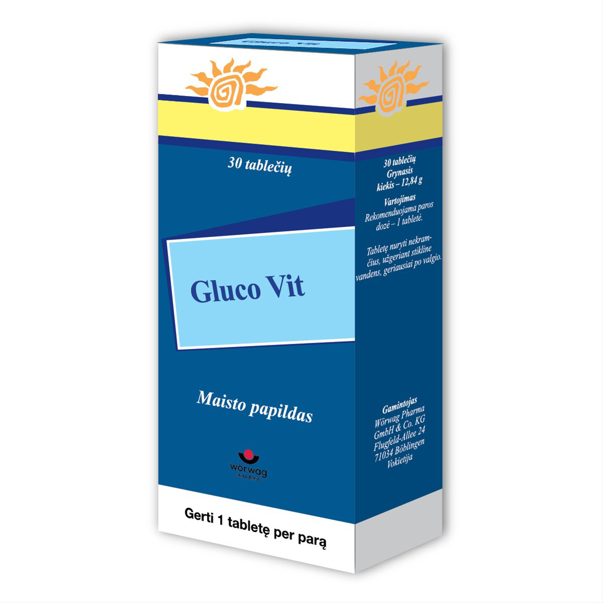 GLUCO VIT (Diabetiker Vitamine), 30 tablečių