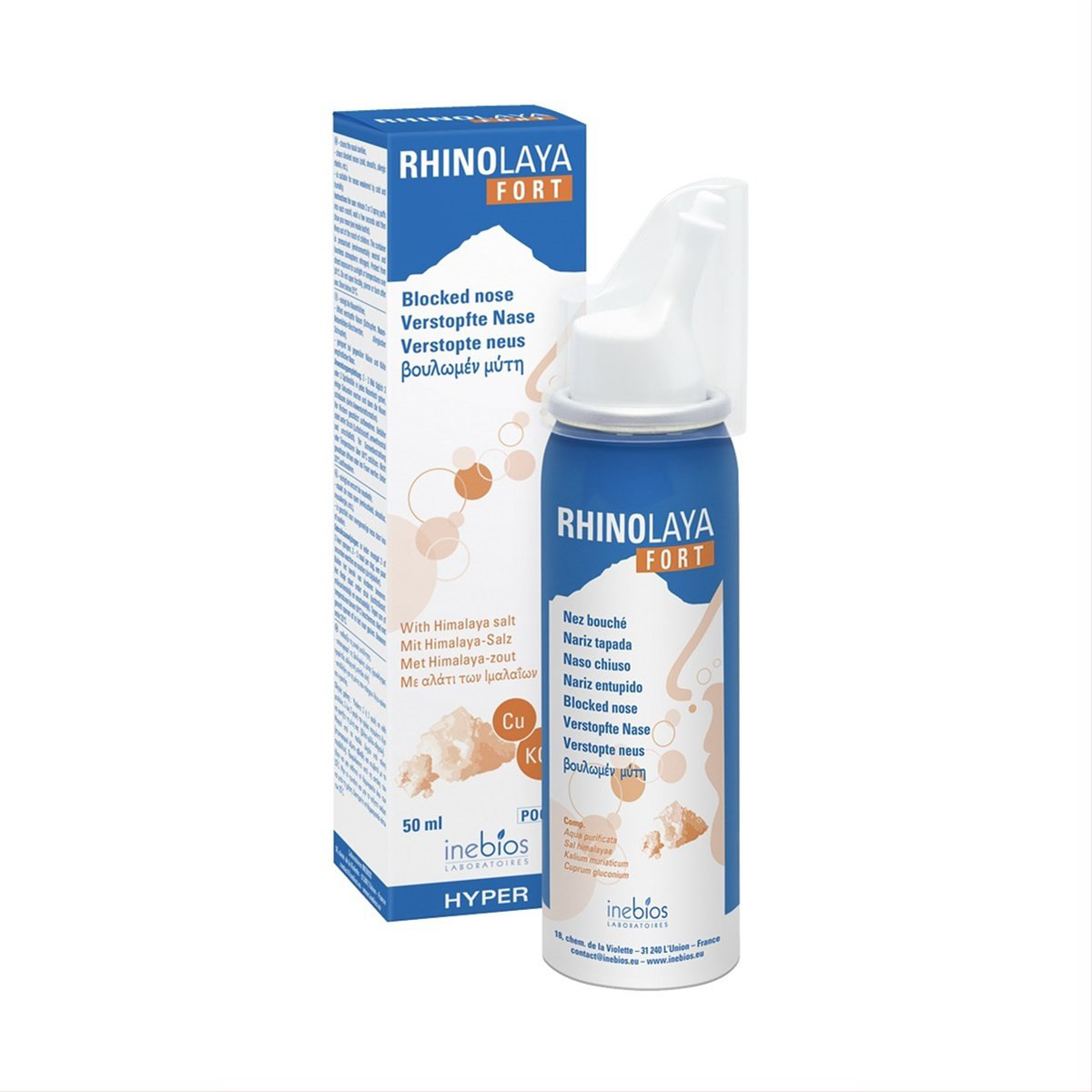 RHINOLAYA FORT, nosies purškalas, hipertoninis tirpalas, 50 ml