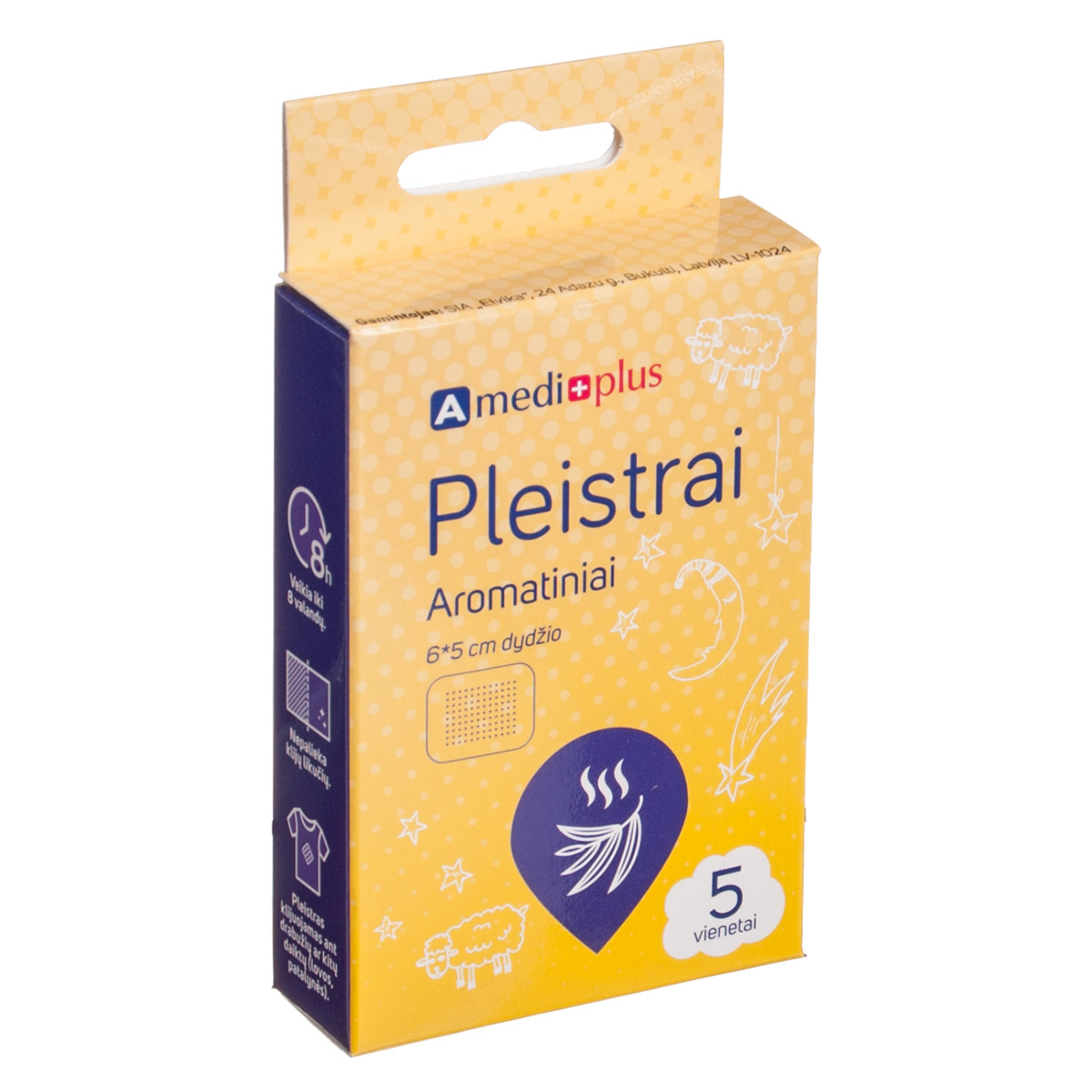 AMEDIPLUS, aromatinis pleistras, 5 vnt.