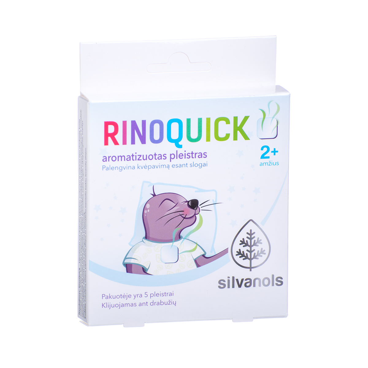 SILVANOLS RINOQUICK, aromatizuojantis pleistras, 5 vnt.