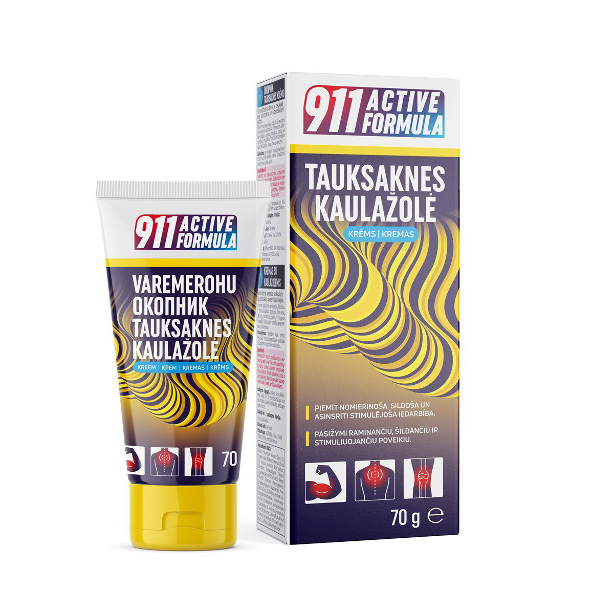 911 ACTIVE FORMULA, kremas su kaulažolėmis, 70g