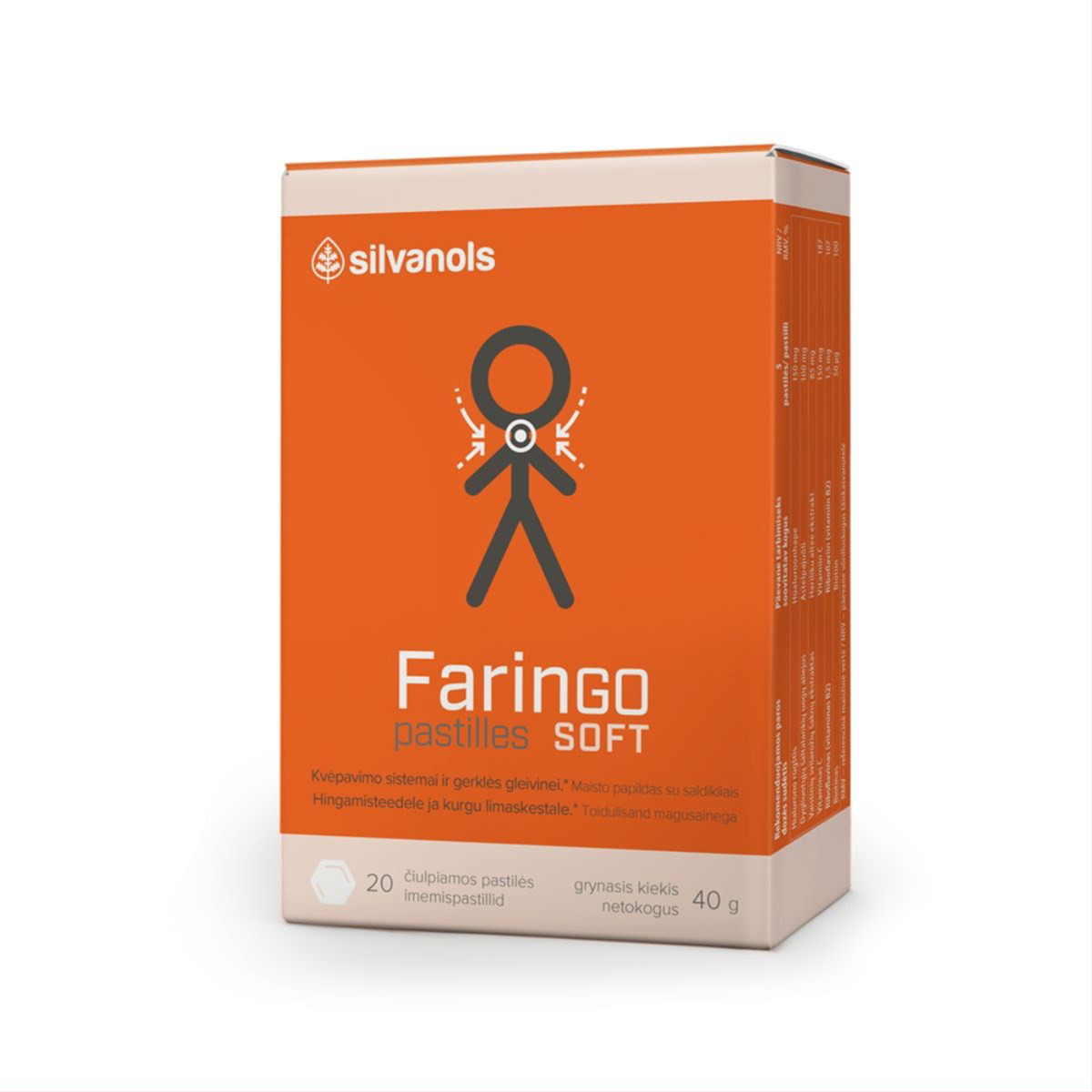 FARINGO SOFT, 20 pasitilių