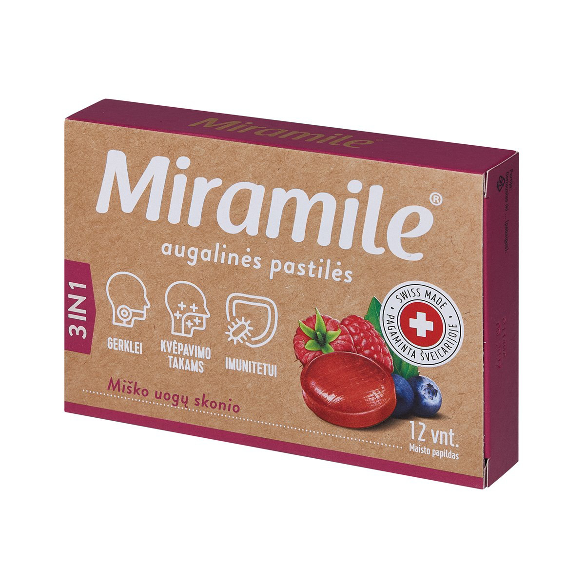 MIRAMILE, miško uogų skonio pastilės, 12 pastilių