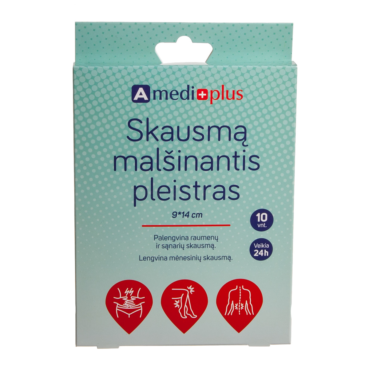 AMEDIPLUS, skausmą malšinantis pleistras, 10 vnt.