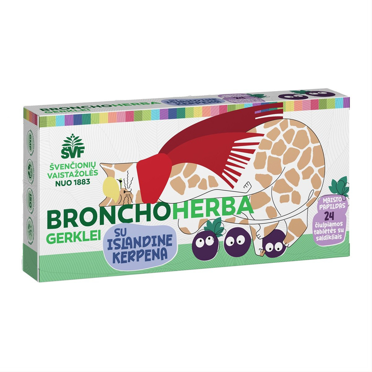 ACORUS BRONCHOS, vaikams su islandine kerpena, 24 tabletės