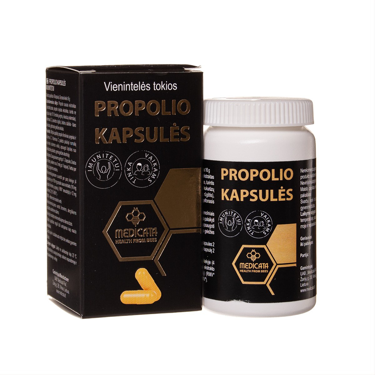 PROPOLIO KAPSULĖS, 290 mg, 40 kapsulių