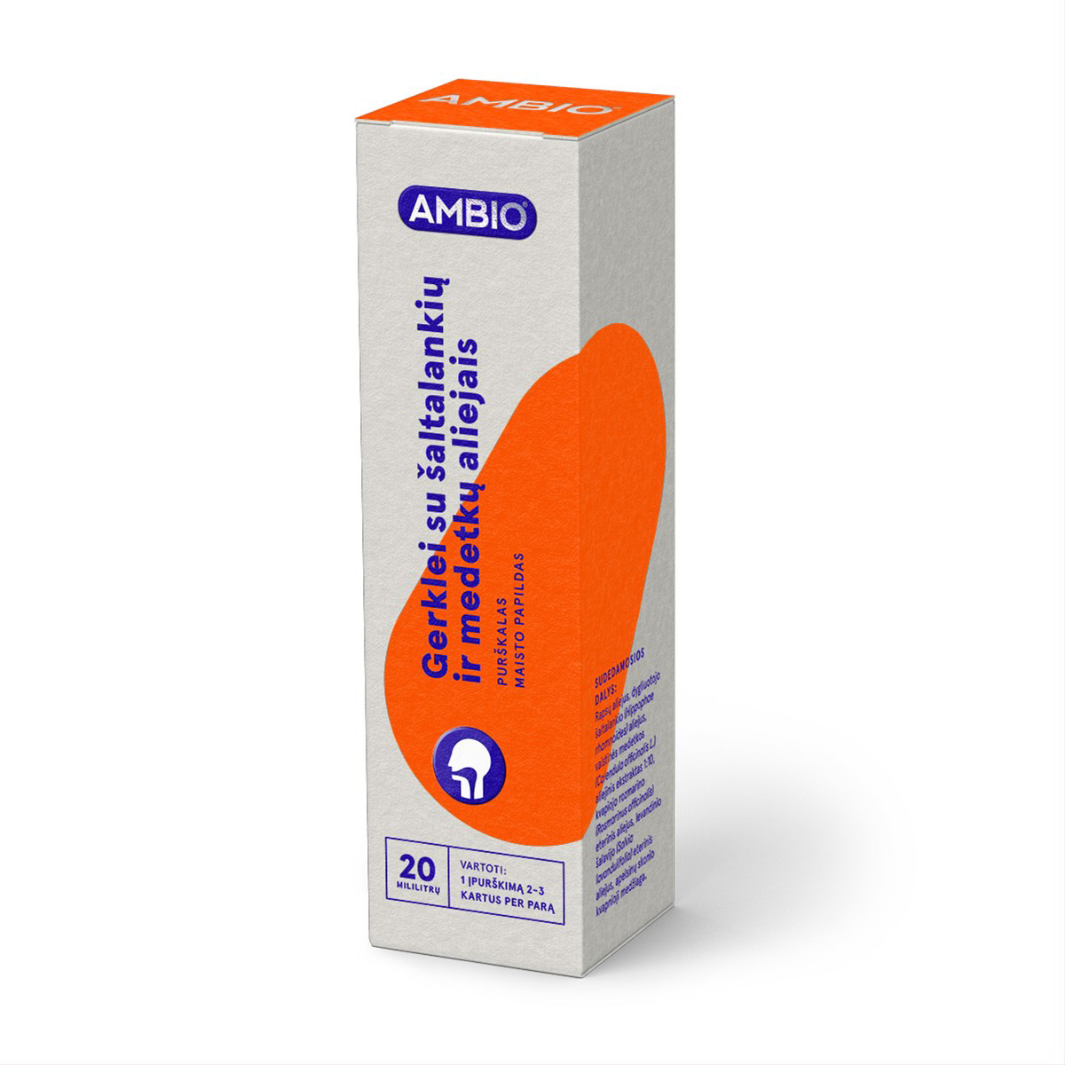 AMBIO GERKLEI SU ŠALTALANKIŲ IR MEDETKŲ ALIEJAIS, purškalas, 20 ml