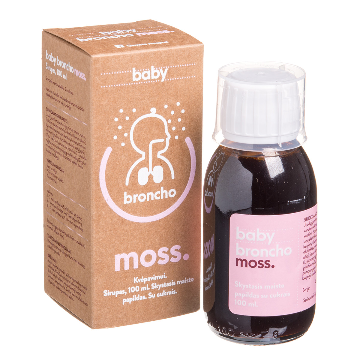 BRONCHOMOSS BABY, sirupas, 100 ml