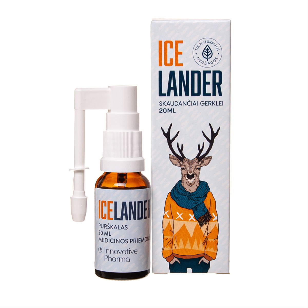 ICELANDER, purškalas skaudančiai gerklei, 20 ml