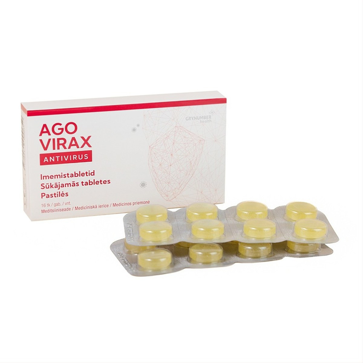 AGOVIRAX ANTIVIRUS, pastilės su jota-karageninu, N16
