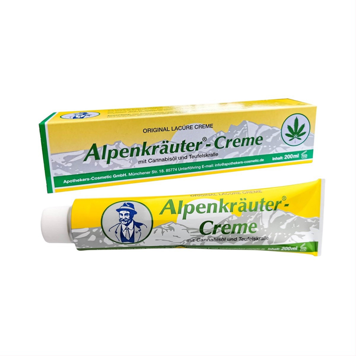 ALPENKRAUTER, Kremas su kanapių aliejumi ir velnio letenėlių ekstraktu, 200ml