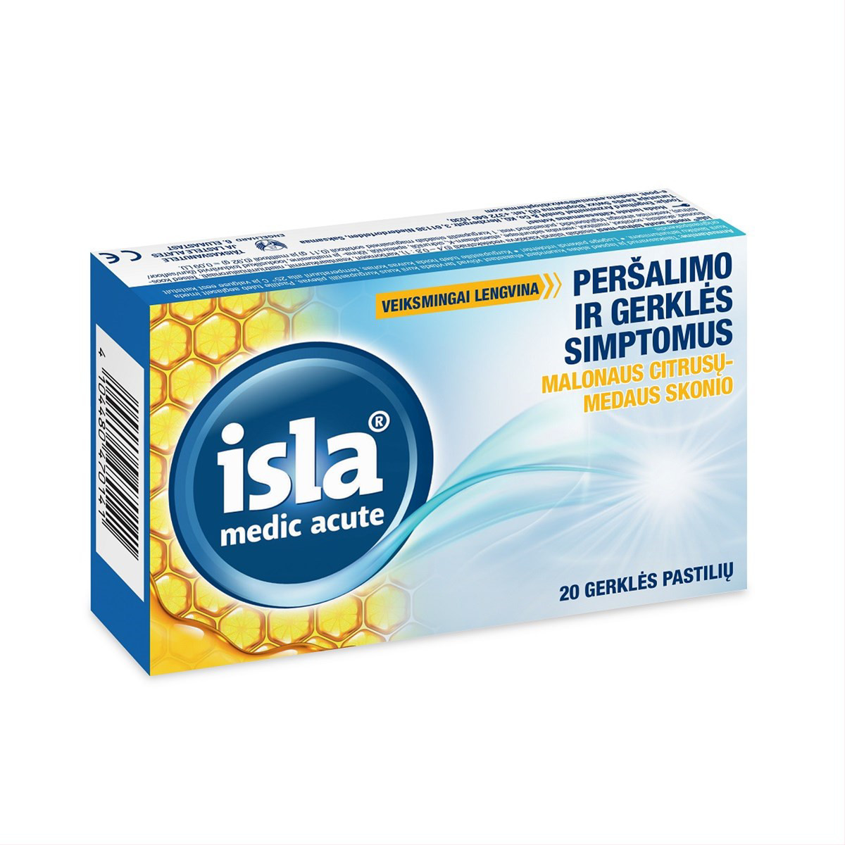 ISLA MEDIC ACUTE, citrusai - medus, 20 pasitilių