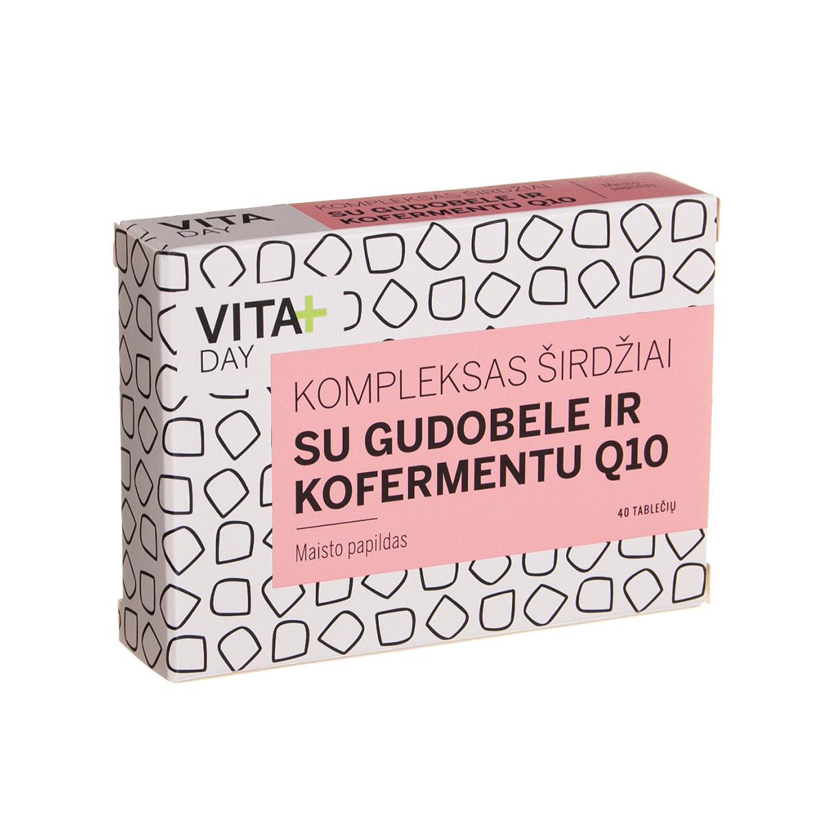 VITADAY KOMPLEKSAS ŠIRDŽIAI SU GUDOBELE IR KOFERMENTU Q10, 40 tablečių