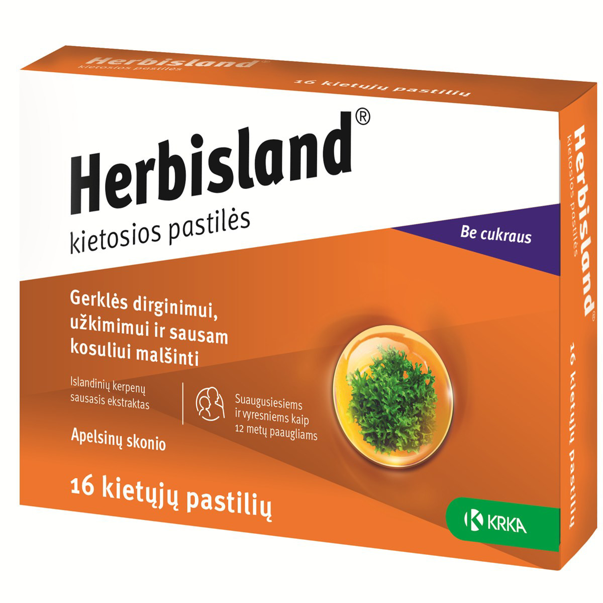 HERBISLAND, kietosios pastilės, N16