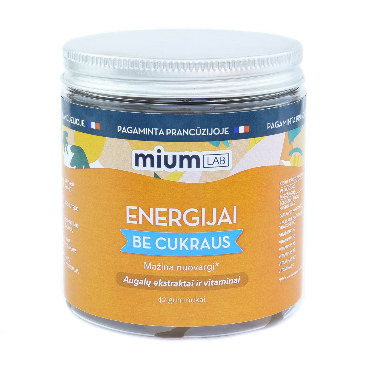 MIUM LAB maisto papildas ENERGIJAI, 42 guminukai.